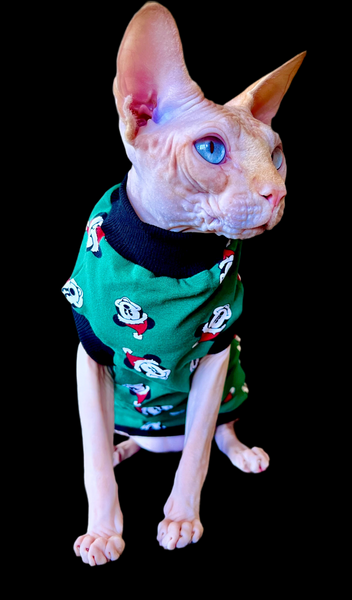 Sphynx Christmas Cat Clothes | Christmas M Mouse  Style