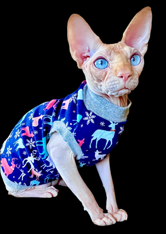 Sphynx Christmas Cat Clothes | Blue Deer Style