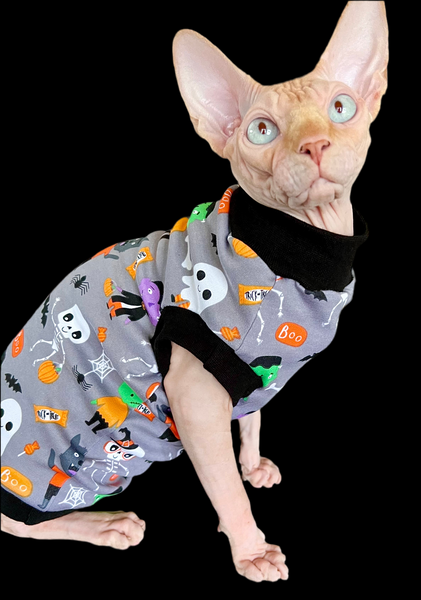 Sphynx Halloween Cat Clothing | Hairless Halloween Style