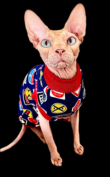 Sphynx Cat Clothes | Traffic Signs
