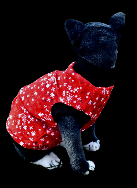 Sphynx Christmas Cat Clothes | Red Snow Flake Style