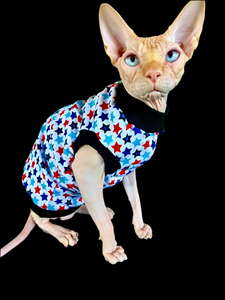 Sphynx Fourth Of July Cat Clothes | Patriot Stars Style