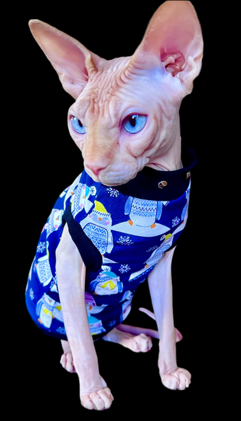 Sphynx Christmas Cat Clothes | Penguins Style