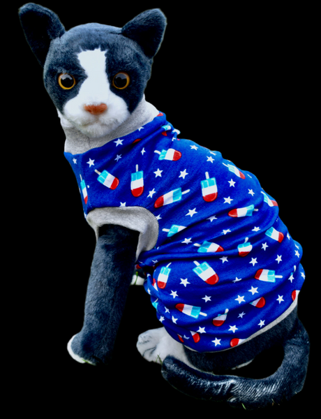 Sphynx Fourth Of July Cat Clothes | Popsicle Style