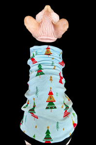 Sphynx Christmas Cat Clothes |  Blue Christmas Style