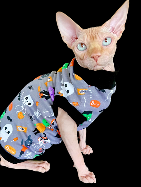 Sphynx Halloween Cat Clothing | Hairless Halloween Style