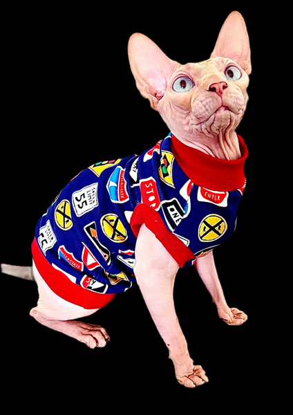 Sphynx Cat Clothes | Traffic Signs