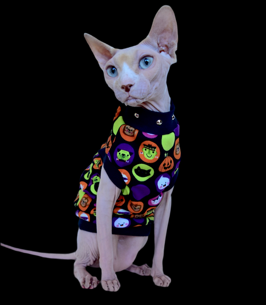 Sphynx Halloween Cat Clothing | Monster Mash Style