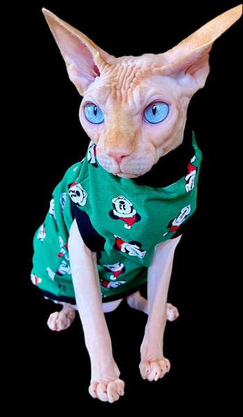 Sphynx Christmas Cat Clothes | Christmas M Mouse  Style