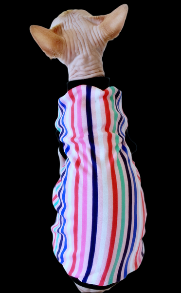 Sphynx Cat Clothes | Sugar Stripes Style