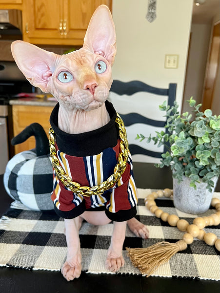 Sphynx Cat Clothes |  Nerd Style (Chain NOT Included)