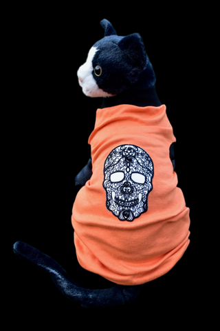 Sphynx Halloween Cat Clothes | Lace Skull Style