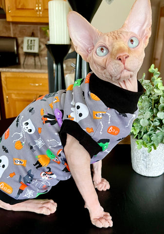 Sphynx Halloween Cat Clothing | Hairless Halloween Style