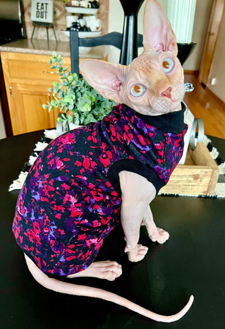 Sphynx Christmas Cat Clothes |  Fuzzy Fall Berry Style