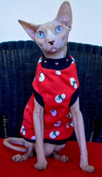 Sphynx Christmas Cat Clothing | Frosty Punk Style