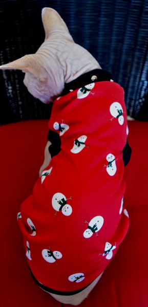 Sphynx Christmas Cat Clothing | Frosty Punk Style