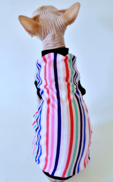 Sphynx Cat Clothes | Sugar Stripes Style