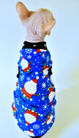 Sphynx Christmas Cat Clothes | Santa Rocks Style