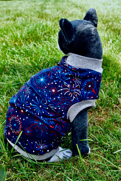 Sphynx Fourth Of July Cat Clothes | Fireworks Style