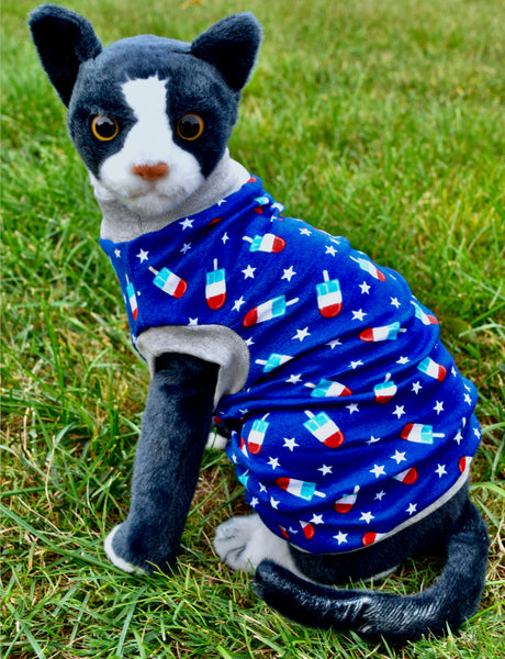 Sphynx Fourth Of July Cat Clothes | Popsicle Style