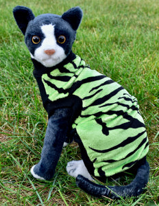 CLEARANCE SALE Cat Clothes | Funky Fur Tiger Green Style