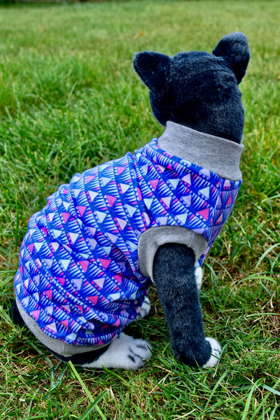 Sphynx Cat Clothes | Purple Diamonds Style