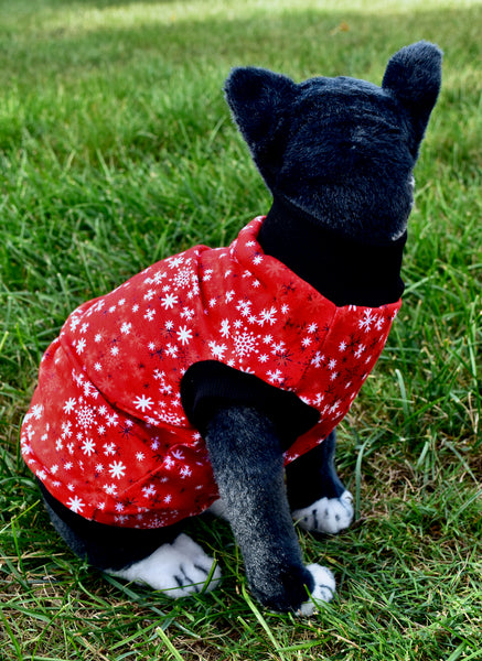 Sphynx Christmas Cat Clothes | Red Snow Flake Style