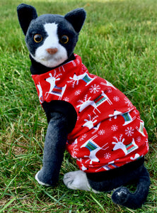 Sphynx Christmas Cat Clothes | Red Deer Style