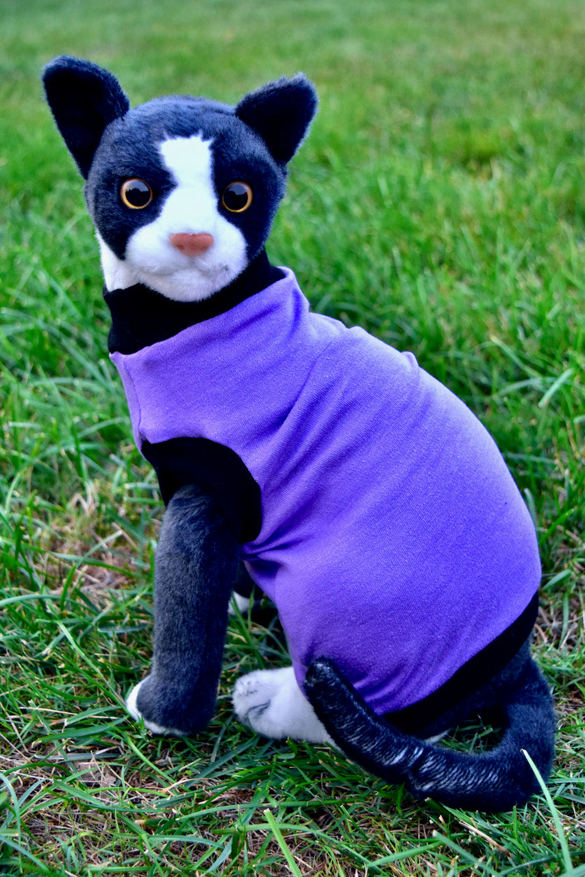 Sphynx Cat Clothes |  Purple Solid Style