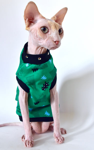 Sphynx Christmas Cat Clothes | Christmas Tree Style