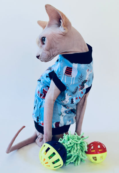Sphynx Christmas Cat Clothes | Christmas LLama Style